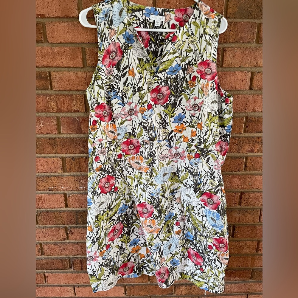 J. Jill linen floral dress size petite large